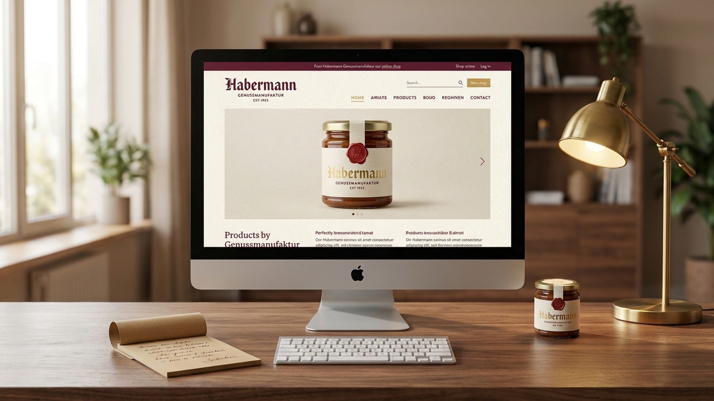 Onlineshop auf Desktop