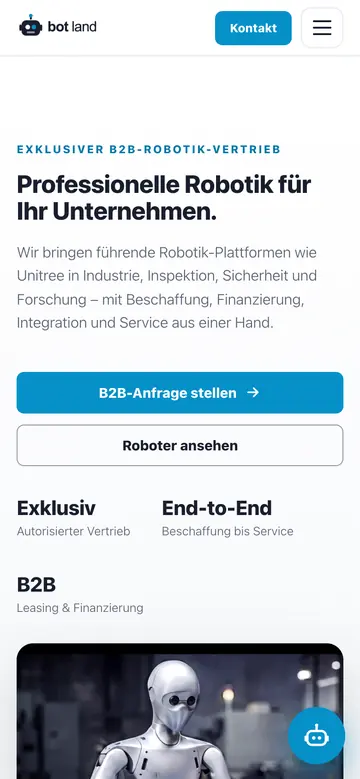 Bot Land: Startseite auf dem Handy