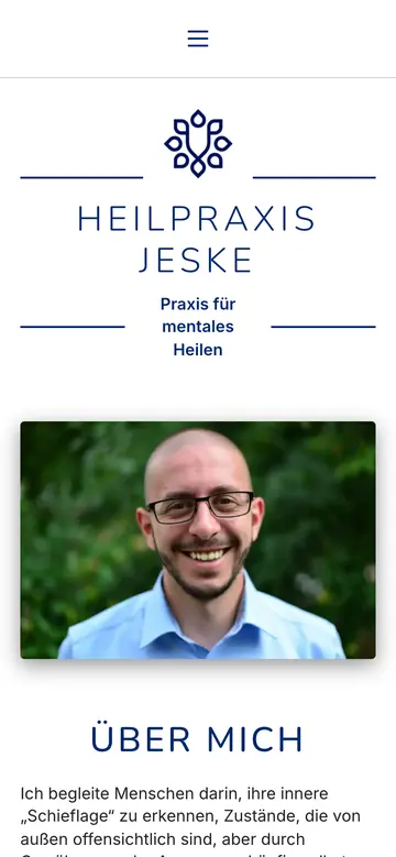 Heilpraxis Jeske: Startseite auf dem Handy